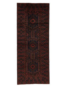 130X325 絨毯 オリエンタル バルーチ 廊下 カーペット ブラック (ウール, アフガニスタン) Carpetvista