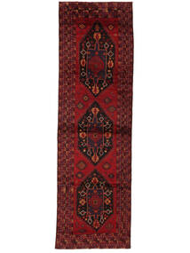 Tapete Oriental Balúchi 125X415 Passadeira Preto/Vermelho Escuro (Lã, Afeganistão)