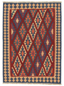  Persischer Kelim Ghashghai Teppich 125X169 Schwarz/Dunkelrot Carpetvista