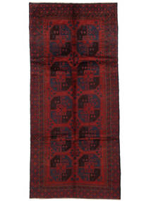 145X320 Baluch Rug Oriental Runner
 Black/Dark Red (Wool, Afghanistan) Carpetvista
