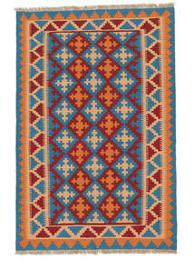絨毯 キリム カシュガイ 122X182 茶色/ダークブルー (ウール, ペルシャ/イラン)