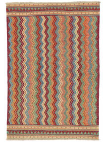 絨毯 オリエンタル キリム ファーシュ 151X218 ダークレッド/グリーン (ウール, ペルシャ/イラン)