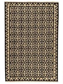 Kelim Ghashghai Teppich 206X305 Schwarz/Orange Wolle, Persien/Iran Carpetvista