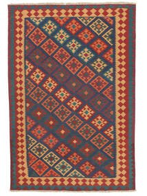 絨毯 キリム カシュガイ 202X297 ダークレッド/ブラック (ウール, ペルシャ/イラン)