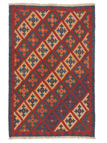 絨毯 ペルシャ キリム カシュガイ 121X182 ダークレッド/ブラック (ウール, ペルシャ/イラン)