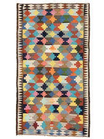 絨毯 キリム ファーシュ 157X280 茶色/ブラック (ウール, ペルシャ/イラン)