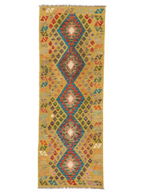 86X247 Kelim Afghan Old Style Orientalisk Hallmatta Brun/Orange (Ull, Afghanistan) Carpetvista