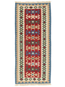 Koberec Orientální Kelim Ghashghai 85X190 Běhoun Tmavě Červená/Oranžová ( Persie/Írán)