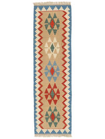  Orientalischer Kelim Ghashghai Teppich 55X197 Läufer Orange/Dunkelblau Wolle, Persien/Iran Carpetvista