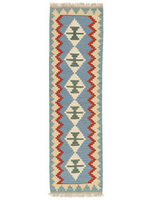  Kilim Qashqai Rug 55X190 Persian Wool Dark Teal/Orange Small Carpetvista