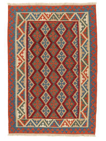 167X239 Tappeto Kilim Ghashghai Orientale Rosso Scuro/Nero (Persia/Iran) Carpetvista