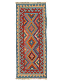 Kelim Ghashghai Teppich 80X196 Läufer Dunkelrot/Dunkelblau Wolle, Persien/Iran Carpetvista