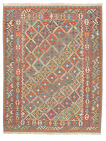 Tapete Persa Kilim Ghashghai 304X390 Castanho/Vermelho Escuro Grande (Lã, Pérsia/Irão)