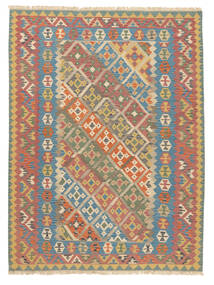 Kelim Ghashghai Vloerkleed 262X354 Oranje/Donkerrood Groot Wol, Perzië/Iran Carpetvista