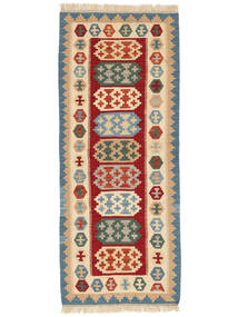 82X202 Tappeto Orientale Kilim Ghashghai Passatoie Arancione/Grigio Scuro ( Persia/Iran) Carpetvista