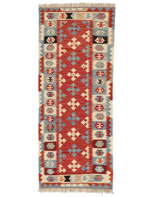 82X200 Kelim Ghashghai Teppich Orientalischer Läufer Dunkelrot/Orange (Wolle, Persien/Iran) Carpetvista