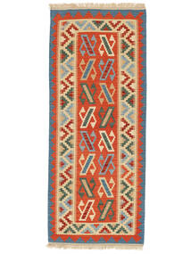 80X197 Kelim Ghashghai Teppich Orientalischer Läufer Dunkelrot/Orange (Wolle, Persien/Iran) Carpetvista