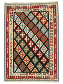  Oriental Kilim Qashqai Rug 209X295 Dark Red/Black Wool, Persia/Iran Carpetvista