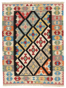  Oriental Kilim Qashqai Rug 150X198 Orange/Black Wool, Persia/Iran Carpetvista