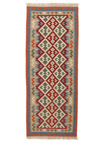 80X204 Tappeto Kilim Ghashghai Orientale Passatoie Rosso Scuro/Grigio Scuro (Persia/Iran) Carpetvista