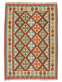  Orientalischer Kelim Ghashghai Teppich 177X249 Orange/Dunkelrot Wolle, Persien/Iran Carpetvista