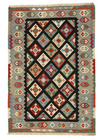 172X254 絨毯 キリム カシュガイ オリエンタル ダークイエロー/ブラック (ウール, ペルシャ/イラン) Carpetvista