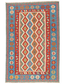 203X296 Tappeto Kilim Ghashghai Orientale Rosso Scuro/Blu Scuro (Persia/Iran) Carpetvista