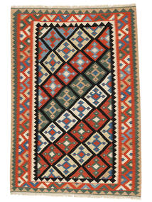 Kelim Ghashghai Vloerkleed 199X286 Donkerrood/Donkergroen Wol, Perzië/Iran Carpetvista