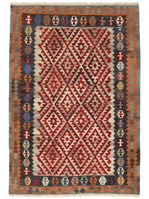 絨毯 オリエンタル キリム カシュガイ 202X292 ダークレッド/ブラック (ウール, ペルシャ/イラン)