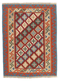 絨毯 キリム カシュガイ 152X205 ダークレッド/ダークターコイズ (ウール, ペルシャ/イラン)