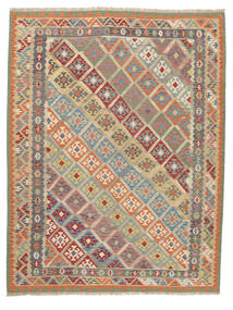 Kelim Ghashghai Teppich 300X396 Orange/Grün Großer Wolle, Persien/Iran Carpetvista