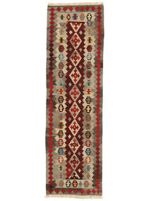 86X290 Tapis D'orient Kilim Ghashghaï De Couloir Marron/Rouge Foncé (Laine, Perse/Iran) Carpetvista