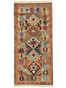  Kilim Ghashghai Tappeto 92X196 Persiano Di Lana Marrone/Arancione Piccolo Carpetvista