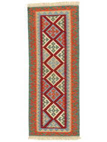 Dywan Orientalny Kilim Kaszkaj 78X204 Chodnikowy Ciemnoczerwony/Ciemnozielony ( Persja/Iran)