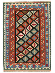 166X240 Χαλι Κιλίμ Ghashghai Ανατολής Σκούρο Κόκκινο/Σκούρο Γκρι (Μαλλί, Περσικά/Ιρανικά) Carpetvista