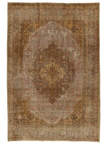 Colored Vintage Rug 195X290 Brown/Black Wool, Persia/Iran Carpetvista