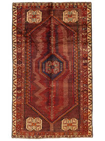 Shiraz Teppe 148X246 Mørk Rød/Svart Ull, Persia/Iran Carpetvista
