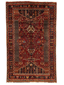 Alfombra Persa Gashgai Fine 160X258 Negro/Rojo Oscuro (Lana, Persia/Irán)