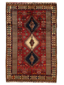 158X244 Tapete Oriental Ghashghai Fine Preto/Vermelho Escuro (Lã, Pérsia/Irão) Carpetvista