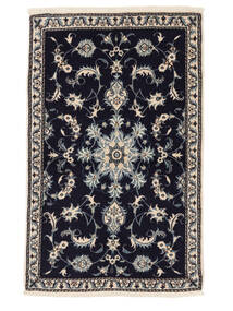 絨毯 ナイン 89X143 ブラック/ダークグレー (ウール, ペルシャ/イラン)