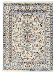  Persischer Nain Teppich 148X203 Beige/Dunkelgrau (Wolle, Persien/Iran)