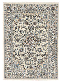 絨毯 ペルシャ ナイン 145X202 ベージュ/ブラック (ウール, ペルシャ/イラン)