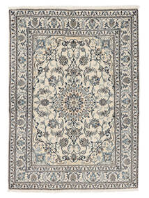  Orientalsk Nain Teppe 146X201 Beige/Mørk Grå Ull, Persia/Iran Carpetvista