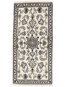  Orientalischer Nain Teppich 71X145 Beige/Dunkelgrau Wolle, Persien/Iran Carpetvista