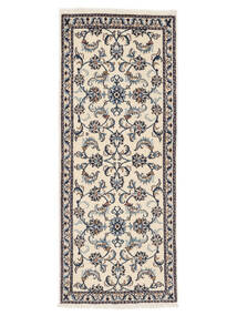 77X190 Nain Teppich Orientalischer Läufer Beige/Braun (Wolle, Persien/Iran) Carpetvista
