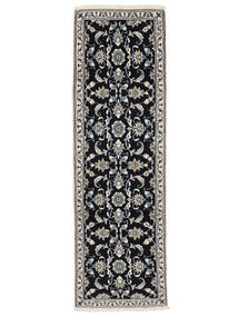  Nain Rug 77X250 Persian Wool Black/Dark Grey Small Carpetvista