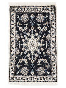 58X92 Nain Teppich Orientalischer Schwarz/Dunkelgrau (Wolle, Persien/Iran) Carpetvista
