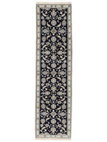 Alfombra Oriental Nain 83X305 De Pasillo Negro/Marrón (Lana, Persia/Irán)