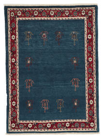 110X148 絨毯 ギャッベ キャシュクリ モダン ブラック/ダークレッド (ウール, ペルシャ/イラン)