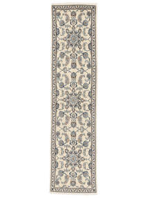 絨毯 ペルシャ ナイン 78X307 廊下 カーペット 茶色/ベージュ (ウール, ペルシャ/イラン)